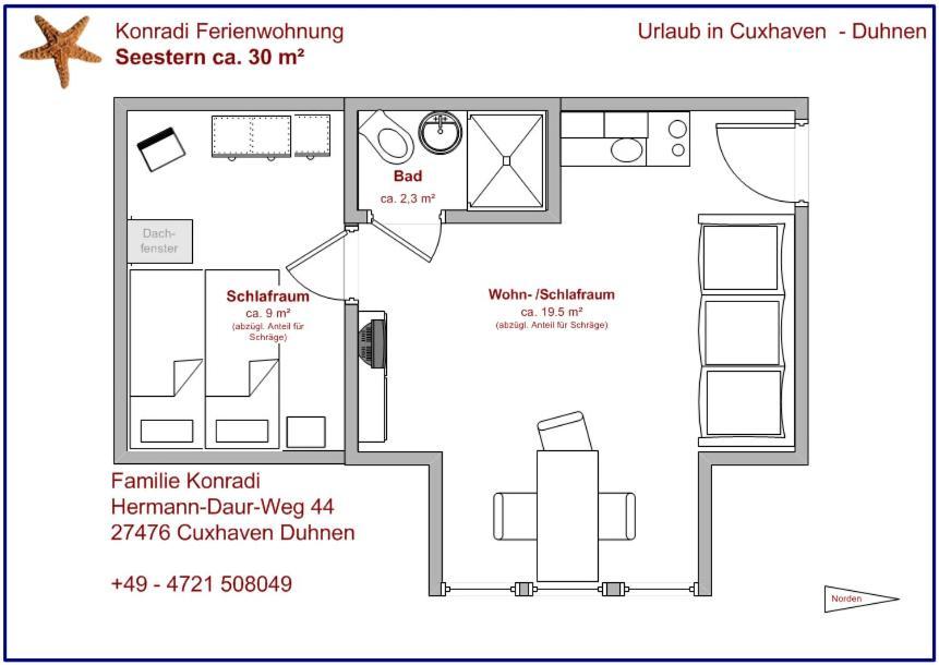 Ferienwohnung Konradi Cuxhaven-Duhnen מראה חיצוני תמונה